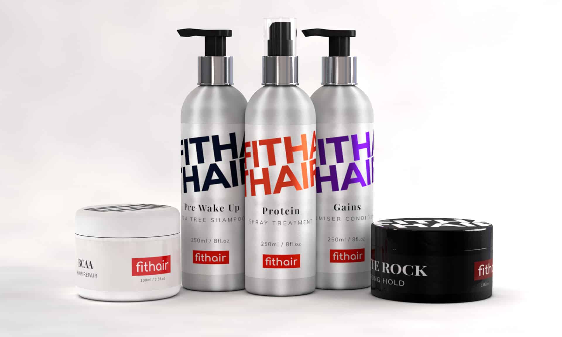 Fithair Global Bottle 3d renders